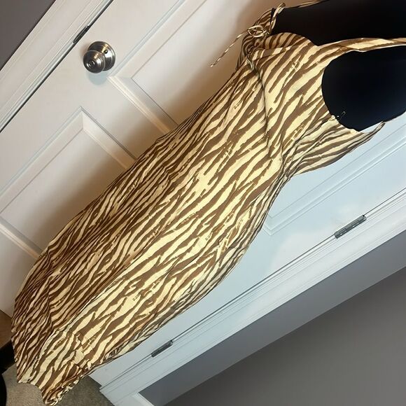 BNWT - BACKYARD ROSES RYDER MINI BROWN ZEBRA PRINT DRESS - Picture 6 of 11